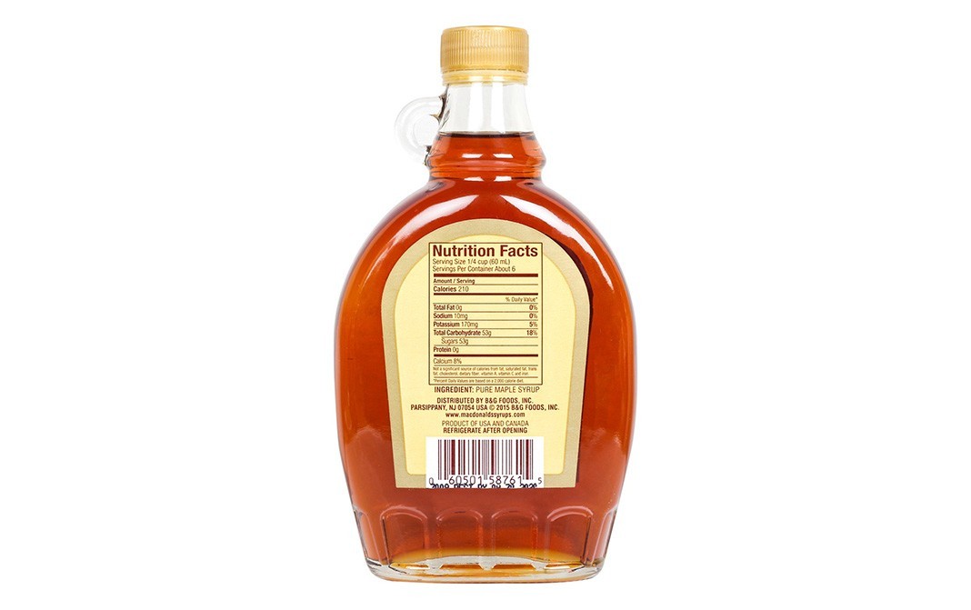 MacDonald's Pure Maple Syrup    Glass Bottle  370 millilitre